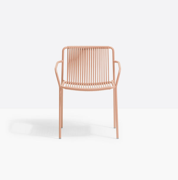 PINK GARDEN CHAIR WITH ARMS